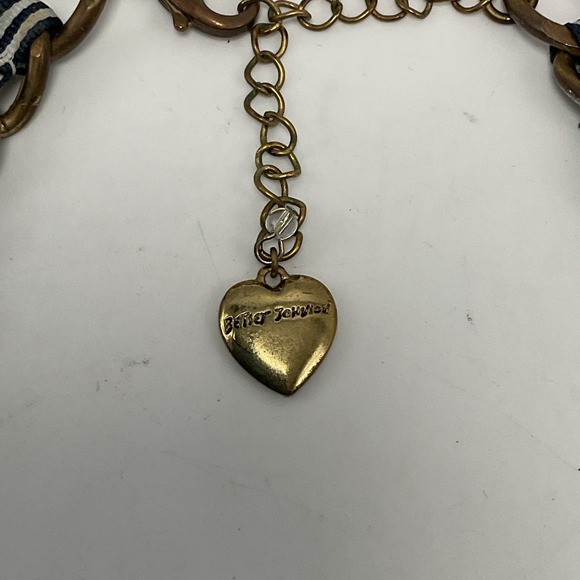 Betsey Johnson Yacht Club Lucite Flowers Rhinestone Necklace - Picture 10 of 15